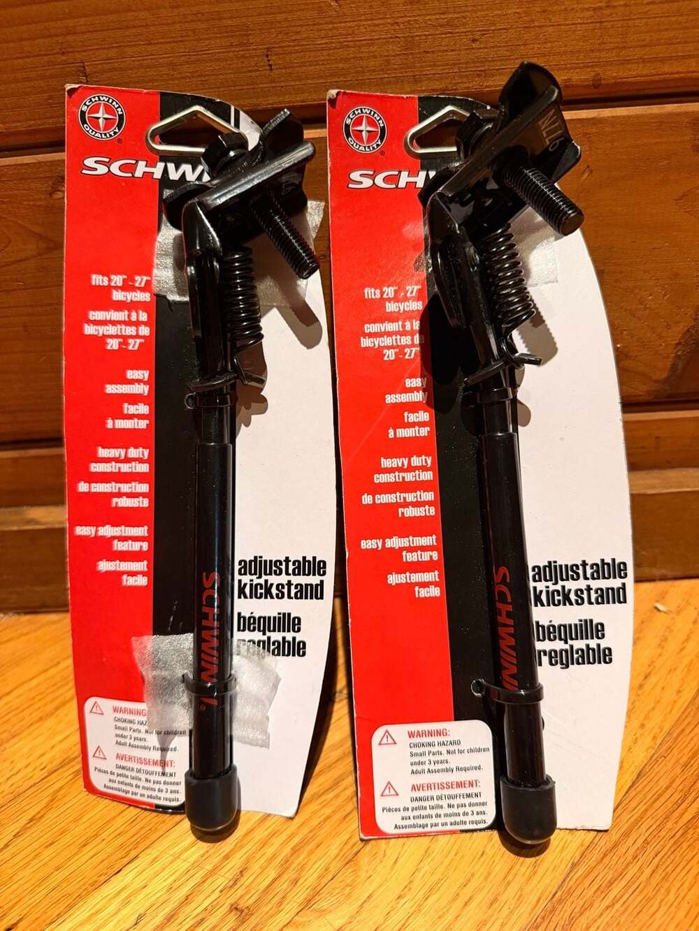 2 Schwinn Adjustable Kickstands Fits Bicycles 20"-27" SW597
